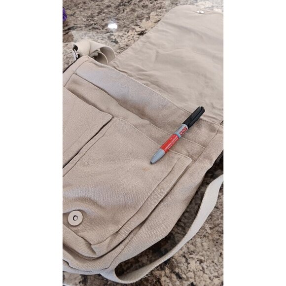 Hemptique Handbag Purse Hemp Canvas Satchel Crossbody Organic BOHO Approx 14" - Picture 13 of 14